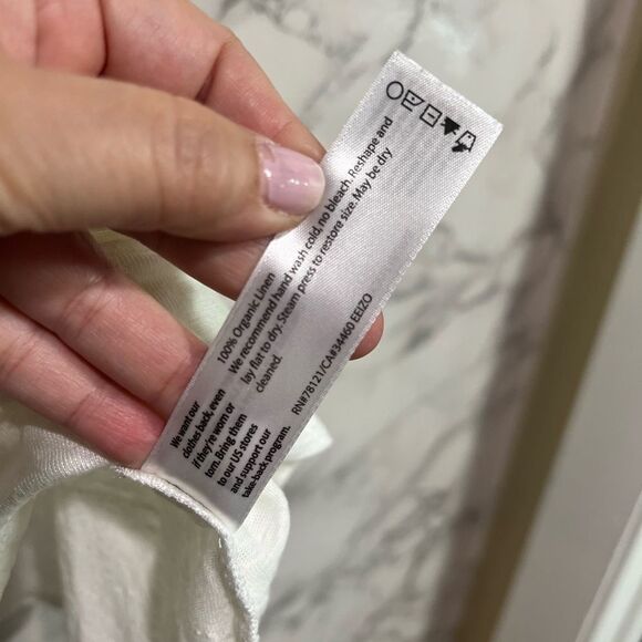 Eileen Fisher U-Neck Organic Linen Long Tank Size S/P - Picture 4 of 5